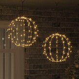 vidaXL Kerstbal 192 LED Warmwit Metaal - 54% Korting