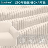 Granbest Jacquard Stretch Bankhoes 3 Zits - Hellbeige (34% Korting)