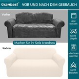 Granbest Jacquard Stretch Bankhoes 3 Zits - Hellbeige (34% Korting)