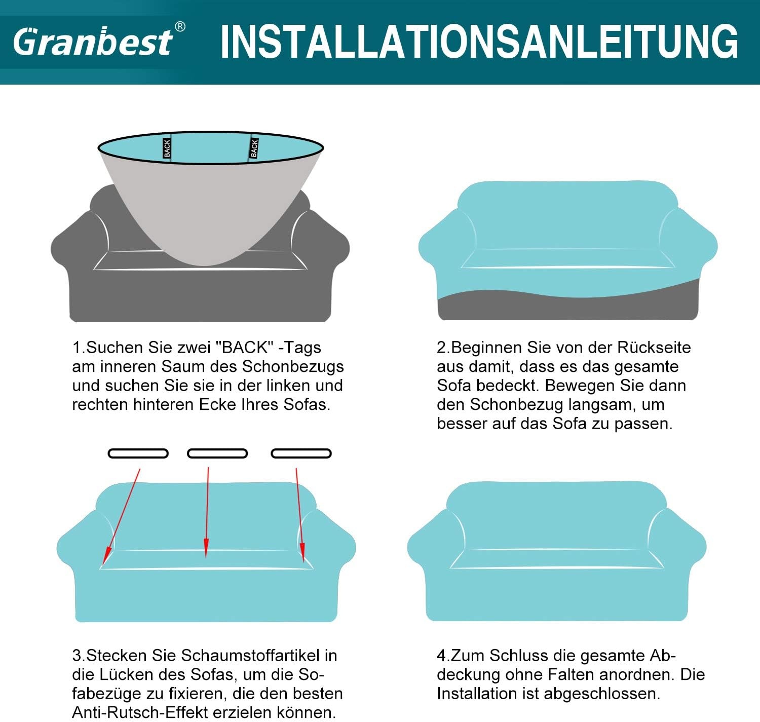 Granbest Jacquard Stretch Bankhoes 3 Zits - Hellbeige (34% Korting)