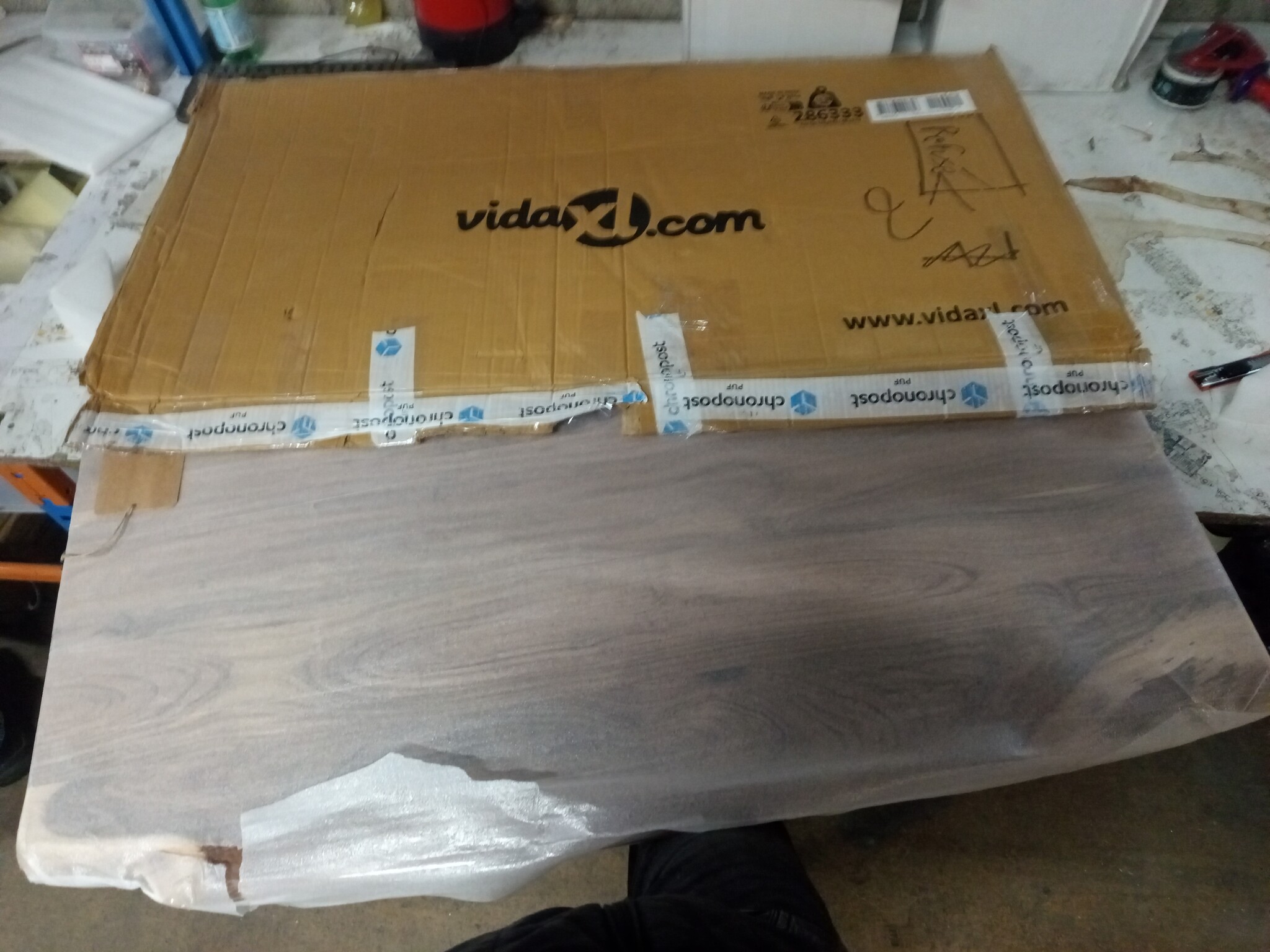 vidaXL Tafelblad 118x(50-60)x2,5 cm massief acaciahout