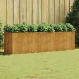 Verhoogde Plantenbak Cortenstaal 280x80x80cm - 35% Korting!