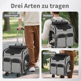 Multifunctionele Katten Transporttas met Wielen (Grijs) - 46% Korting