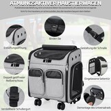 Multifunctionele Katten Transporttas met Wielen (Grijs) - 46% Korting