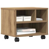 vidaXL Printerstand artisanaal eikenkleurig 41 x 32 x 33.5 cm