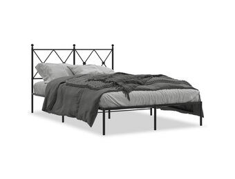 vidaXL Bedframe Metaal Zwart 120x200 cm - 33% Korting