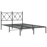 vidaXL Bedframe Metaal Zwart 120x200 cm - 33% Korting