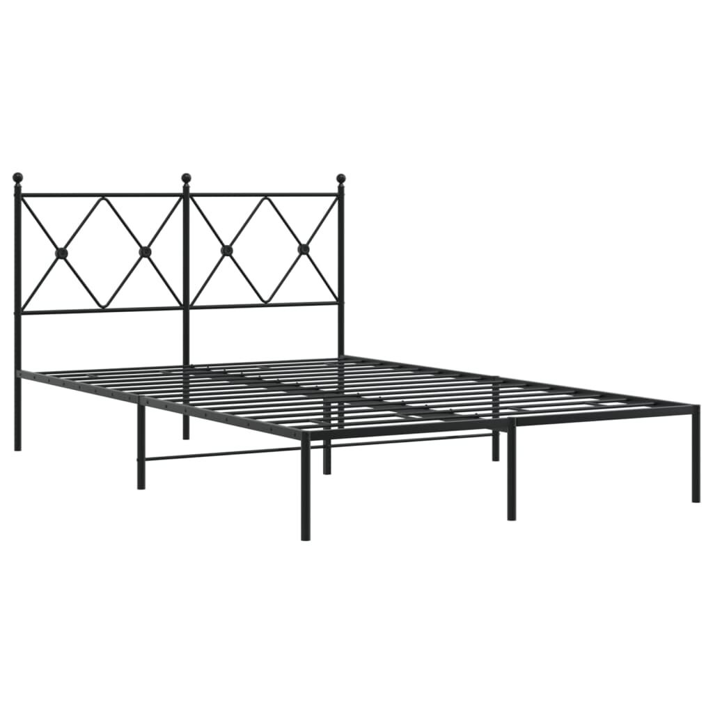 vidaXL Bedframe Metaal Zwart 120x200 cm - 33% Korting