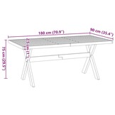 vidaXL Eettafel NOAIN Massief Hout - 180x90cm - 34% Korting!