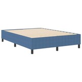 vidaXL Boxspring Bed Blauw 140x200 cm Katoenen Stof - 34% Korting!
