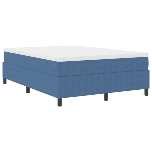 vidaXL Boxspring Bed Blauw 140x200 cm Katoenen Stof - 34% Korting!