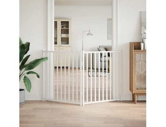 VidaXL Hondenhek Inklapbaar 2 Panelen 160cm Vurenhout Wit - 31% Korting!