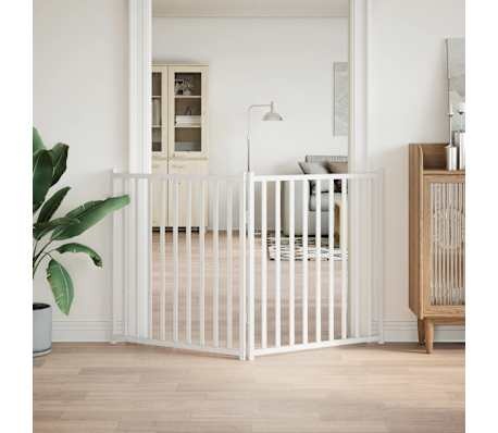 VidaXL Hondenhek Inklapbaar 2 Panelen 160cm Vurenhout Wit - 31% Korting!