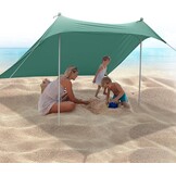 Draagbare Strandtent 2.1m x 2.1m met UV 50+ Bescherming - 27% Korting!