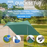 Draagbare Strandtent 2.1m x 2.1m met UV 50+ Bescherming - 27% Korting!