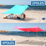 Draagbare Strandtent 2.1m x 2.1m met UV 50+ Bescherming - 27% Korting!