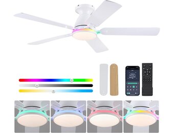 Plafondventilator met Licht 132cm | 28% Korting