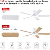 Plafondventilator met Licht 132cm | 28% Korting