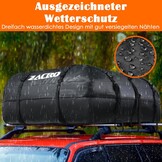 Zacro Dakbagagebox 425 L Waterdicht Zwart met Antislipmat