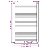 vidaXL Radiator / handdoekenrek recht 600x1160 mm