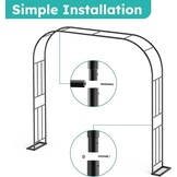 Xverycan Rozenboog, metalen tuinboog, 240 x 240 cm, rozenboog voor rozen en klimplanten, planten ter ondersteuning, vrijstaand rozenframe voor tuindecoratie