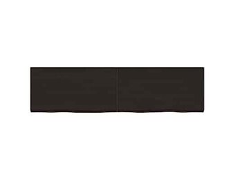 vidaXL Wastafelblad 220x60x(2-6) cm behandeld massief hout donkerbruin