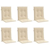 vidaXL Tuinstoelkussens 6 st 100x50x3 cm oxford stof beige