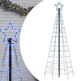 Blauwe LED Kerstboom 180cm met Spikes - 32% Korting