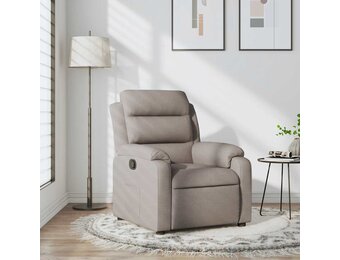 vidaXL Fauteuil verstelbaar stof taupe