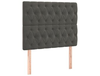 vidaXL Hoofdborden 2 st 100x7x78/88 cm fluweel donkergrijs