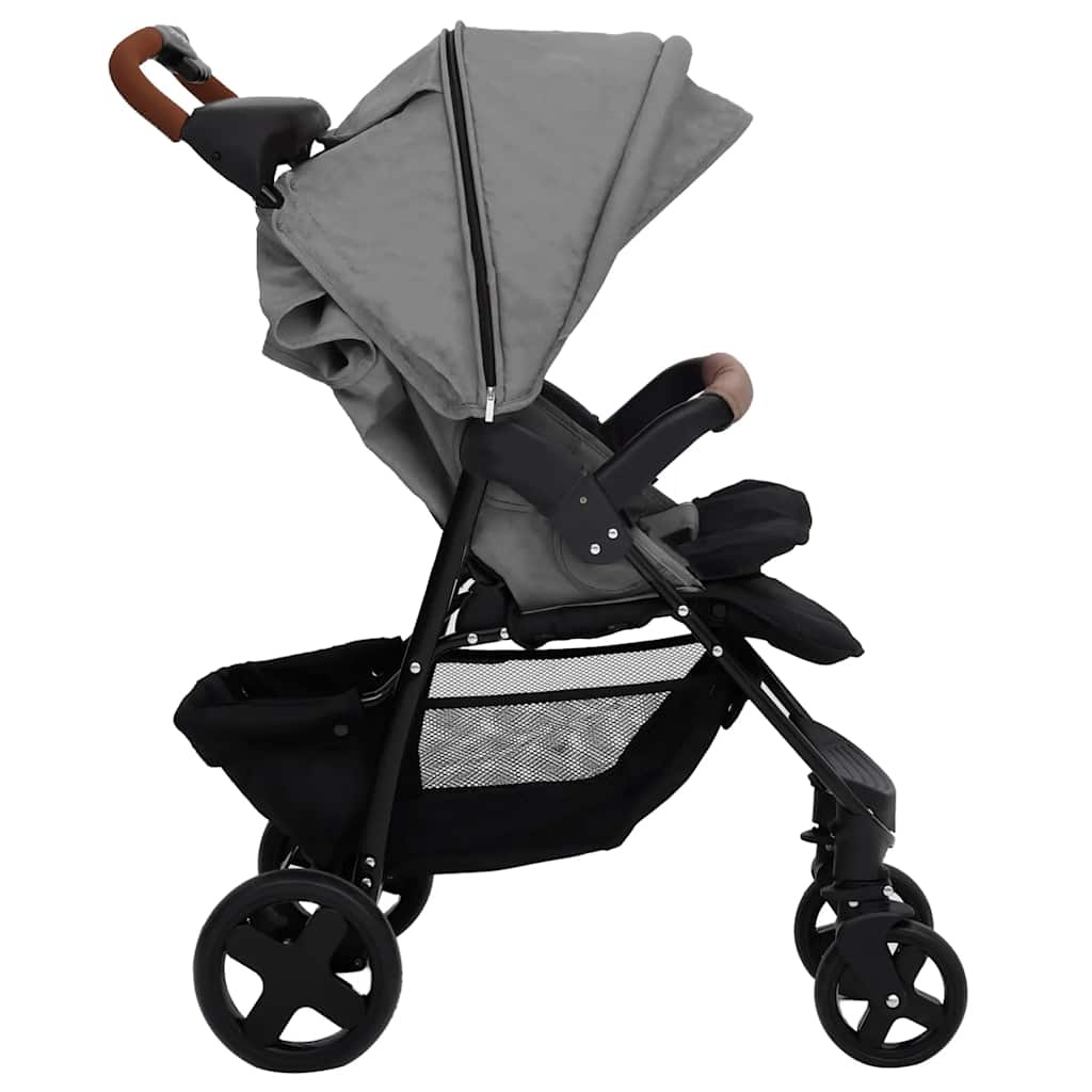 vidaXL Kinderwagen 2-in-1 Lichtgrijs - 54% Korting