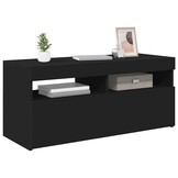 vidaXL Tv-meubel met LED-verlichting 90x35x40 cm zwart