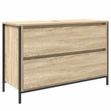 vidaXL Badkamerkast met lades 90x34,5x60 cm Sonoma eikenkleurig