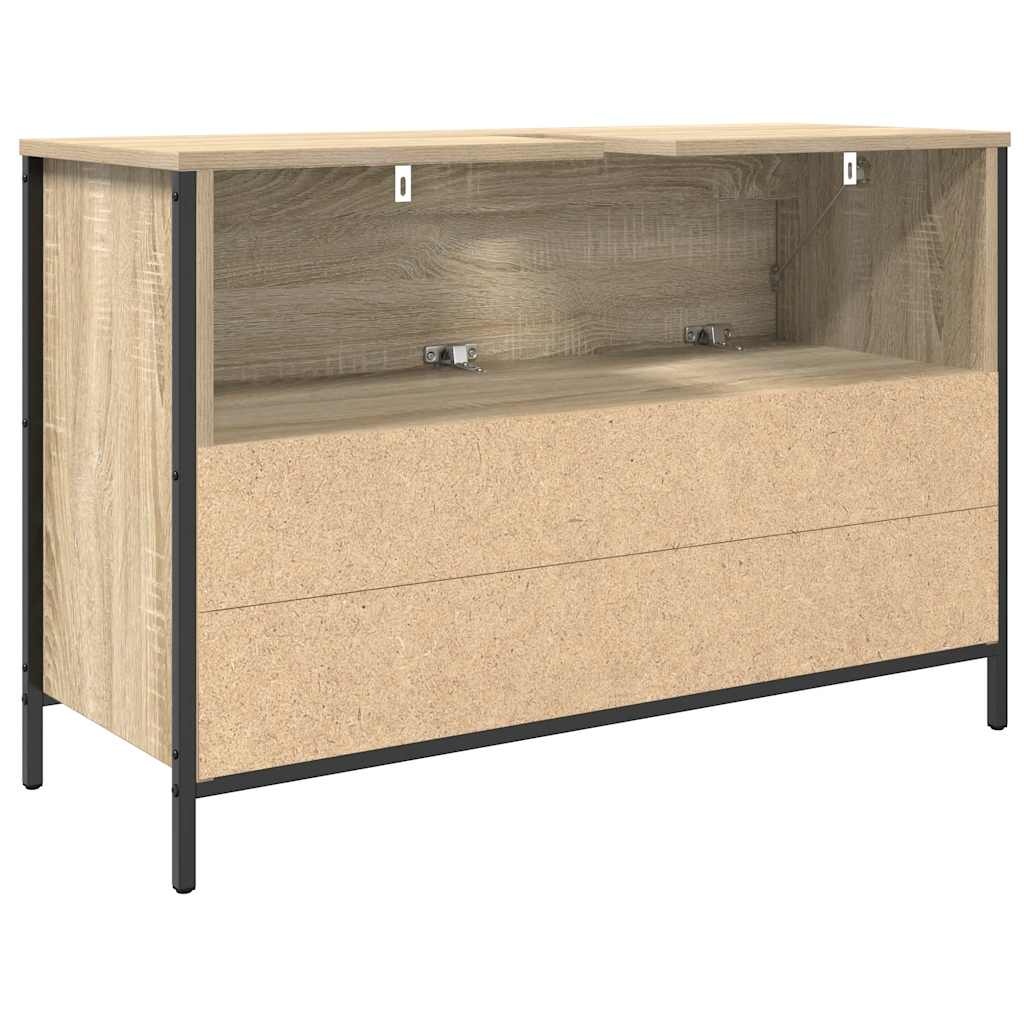 vidaXL Badkamerkast met lades 90x34,5x60 cm Sonoma eikenkleurig