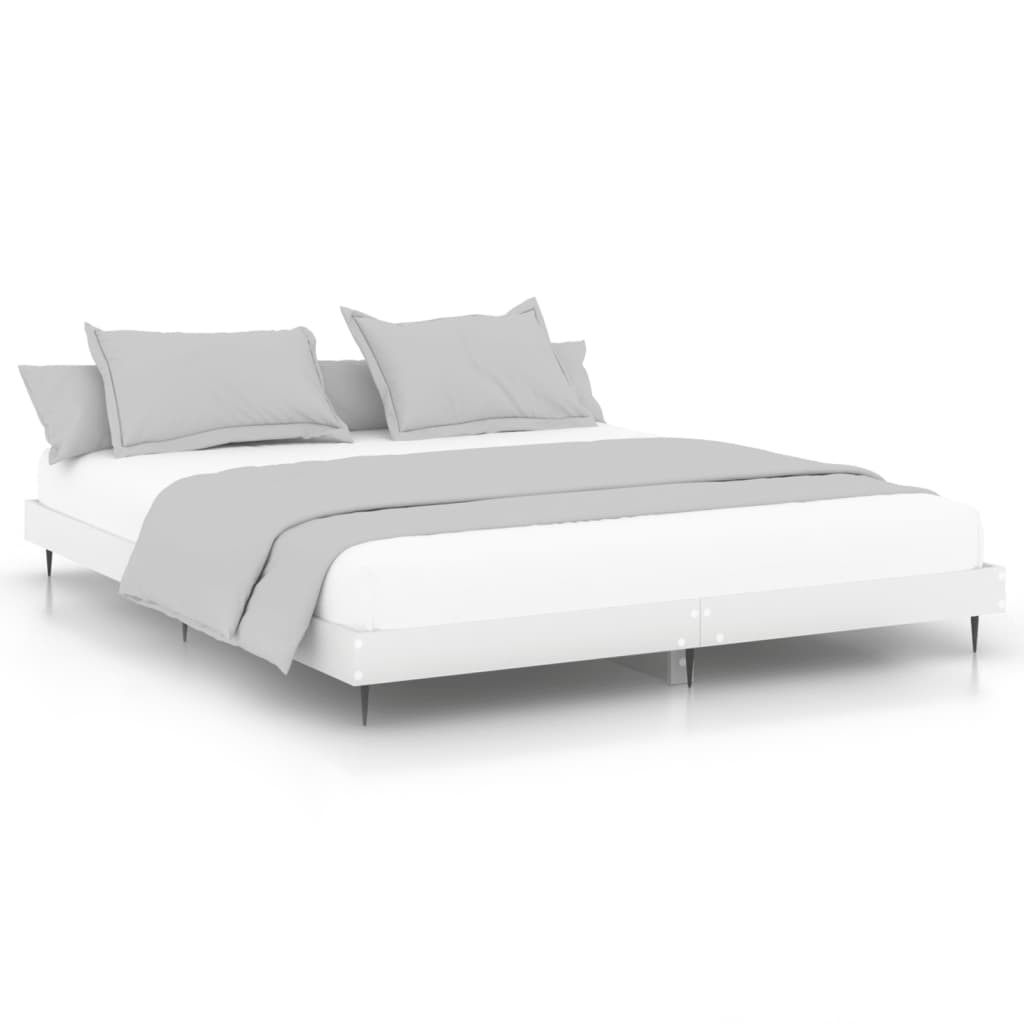 vidaXL Wit Bedframe 160x200cm Spaanplaat - 54% Korting!