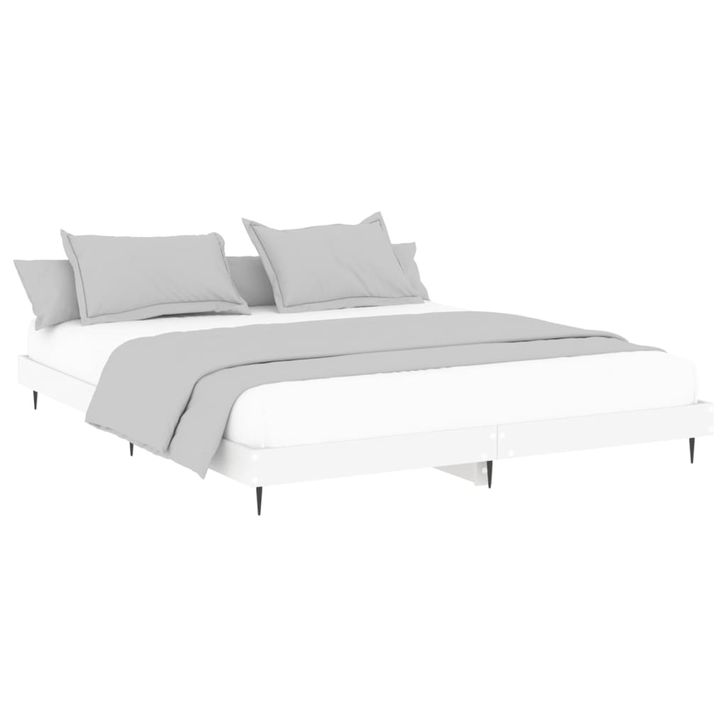 vidaXL Wit Bedframe 160x200cm Spaanplaat - 54% Korting!