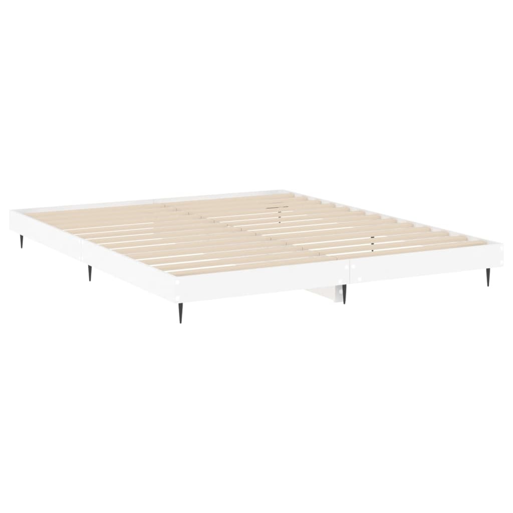 vidaXL Wit Bedframe 160x200cm Spaanplaat - 54% Korting!