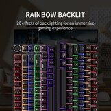 Newmen GM326 Mechanisch Gaming Toetsenbord 75% Zwart met Rode Switches en LED Verlichting