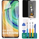 Voor Moto G04 Screen Vervanging Voor Motorola Moto G24 Lcd scherm Vervanging Voor Moto G04/G24/G24 Power LCD Touchscreen Digitizer Vergadering Reparatie Kits Zwart XT2421-2 XT2423-1 Zonder Frame