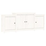 vidaXL Dressoir 164x37x68 cm massief grenenhout wit