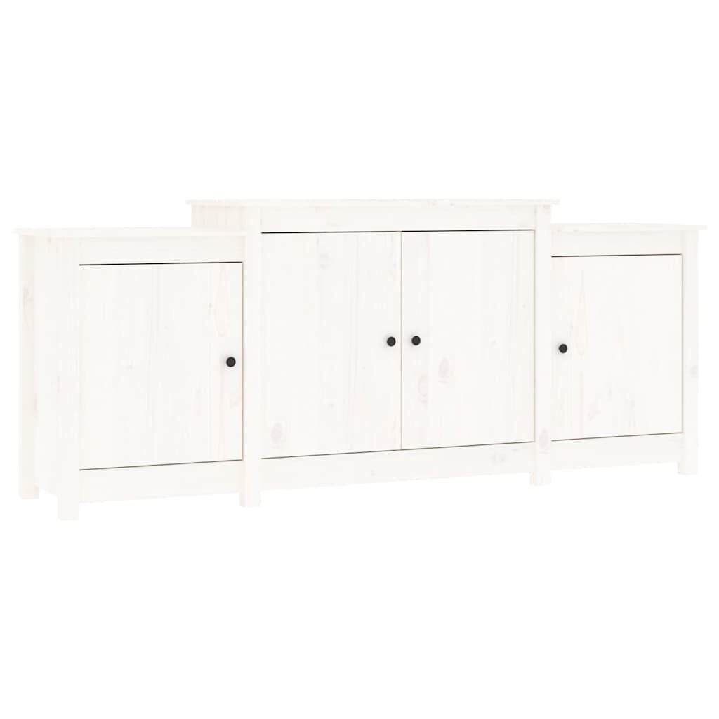 vidaXL Dressoir 164x37x68 cm massief grenenhout wit