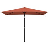 vidaXL Parasol met metalen paal 300x200 cm terracotta