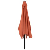 vidaXL Parasol met metalen paal 300x200 cm terracotta