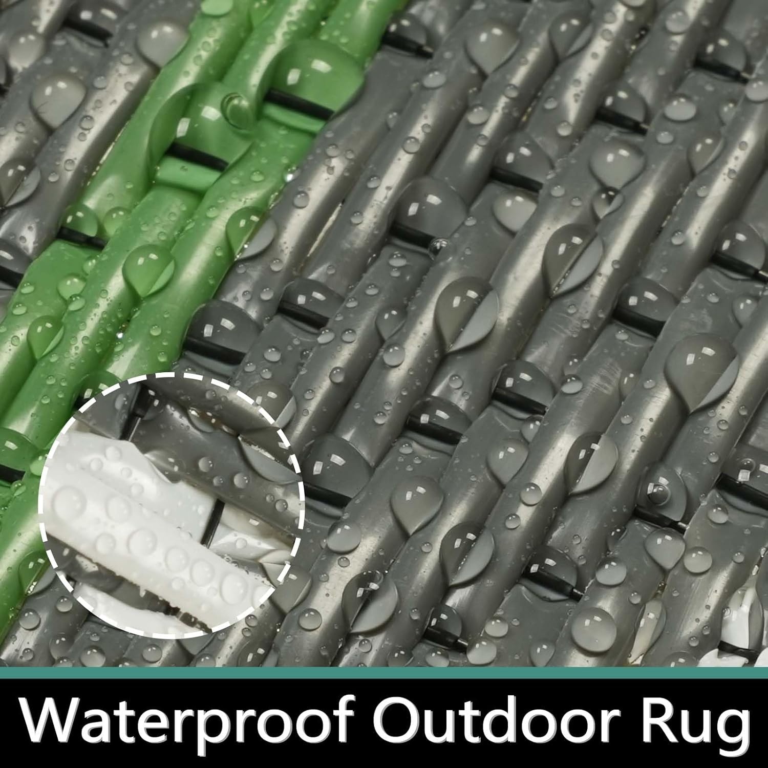 Famibay Waterdicht en Omkeerbaar Plastic Buitenkleed voor Tuin, Terras, Strand, BBQ - Blauw/Groen