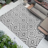 Famibay Waterdicht en Omkeerbaar Plastic Buitenkleed voor Tuin, Terras, Strand, BBQ - Blauw/Groen