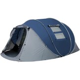 Pop-up tent voor 4-6 personen, waterdicht, werptent [5 vensters] campingtent voor 4 personen, dubbelwandige tent voor 6 personen, 3 seconden, eenvoudige tent, grote pop-uptent voor outdoor, sport,
