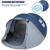 Pop-up tent voor 4-6 personen, waterdicht, werptent [5 vensters] campingtent voor 4 personen, dubbelwandige tent voor 6 personen, 3 seconden, eenvoudige tent, grote pop-uptent voor outdoor, sport,