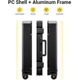 LEVEL8 Hegent Zipless Koffer 24 inch Aluminium Frame Zwart