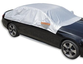 Waterdichte Winddichte Vorst Autohoes, Anti UV Half Dikke Autohoes Met Reflecterende Strepen, UV-bescherming Voor Voorruit, Zij-/achterruiten, Spiegelbeschermer, S/M maat