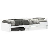 vidaXL Wit Hout Bewerkt Bedframe 90x190 cm - 53% Korting!